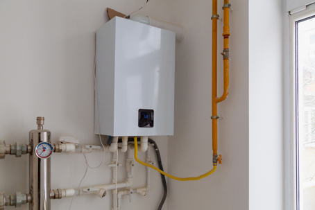 Heating and hot water system in the house.