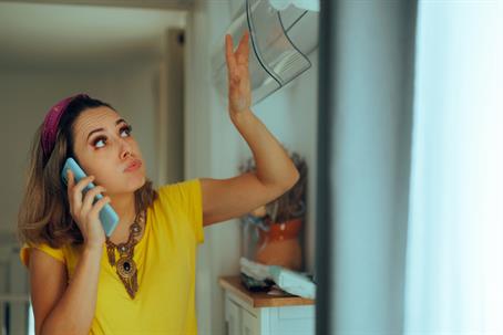 calling AC tech due to AC problem